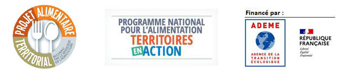 Logo PAT, Programme National pour l'Alimentation - Territoires en Action et ADEM